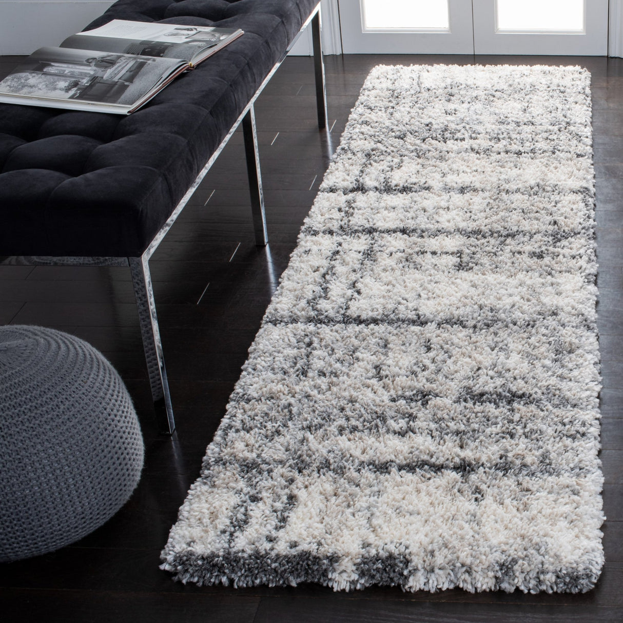 Safavieh Fontana Shag Fnt855A Ivory/Grey Rug - Safavieh - fnt855a - 4