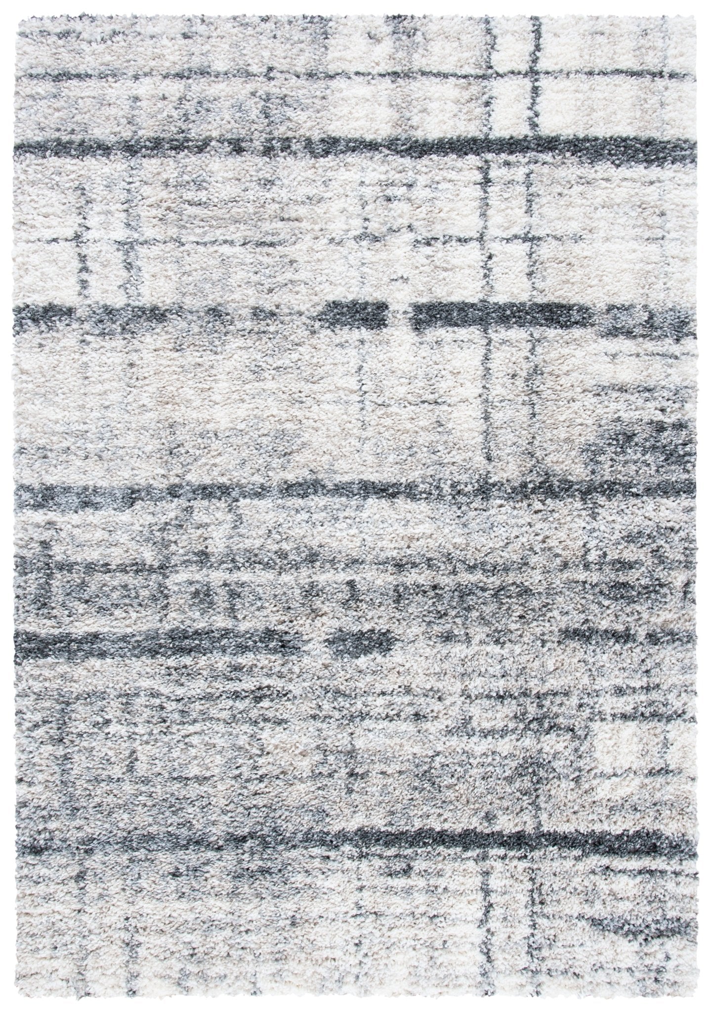 Safavieh Fontana Shag Fnt855A Ivory/Grey Rug - Safavieh - fnt855a - 4