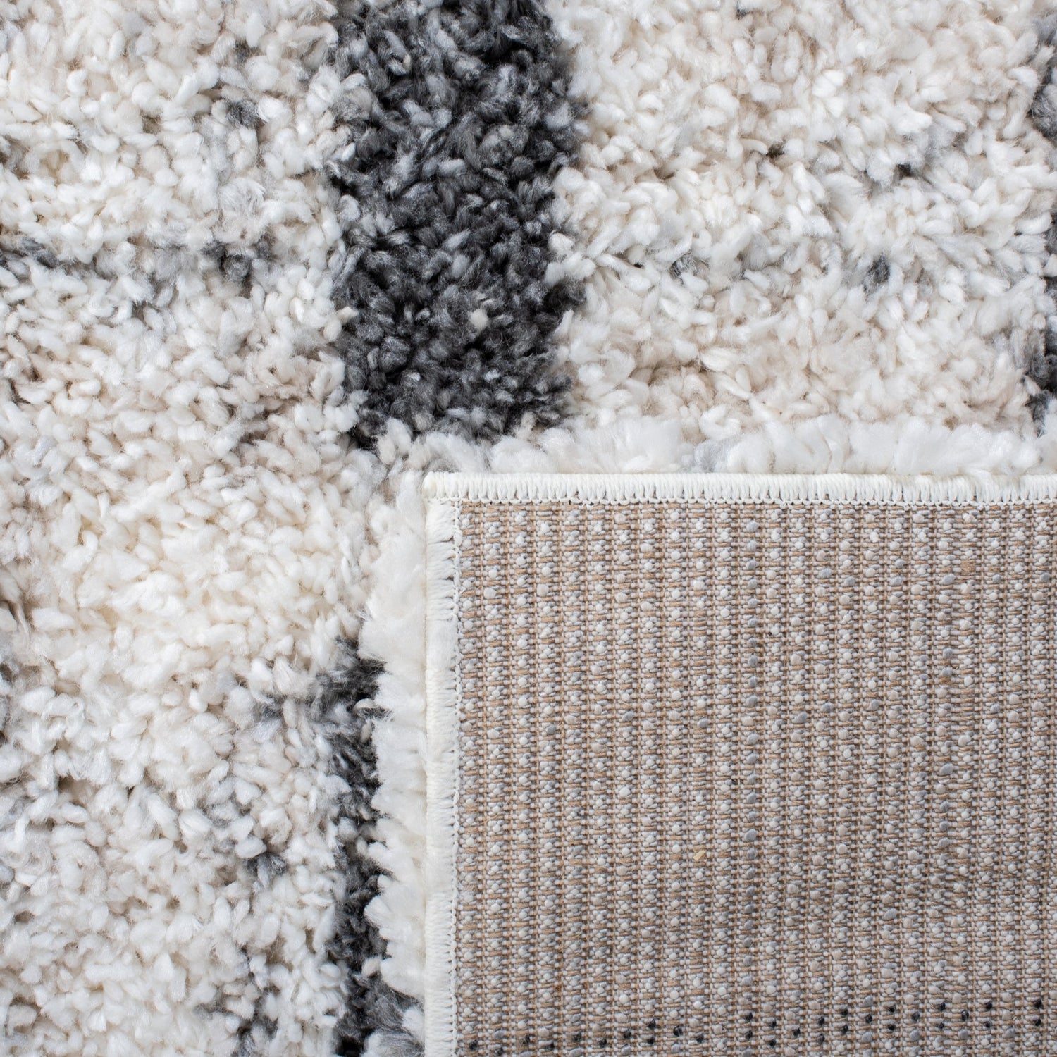 Safavieh Fontana Shag Fnt855A Ivory/Grey Rug - Safavieh - fnt855a - 7r