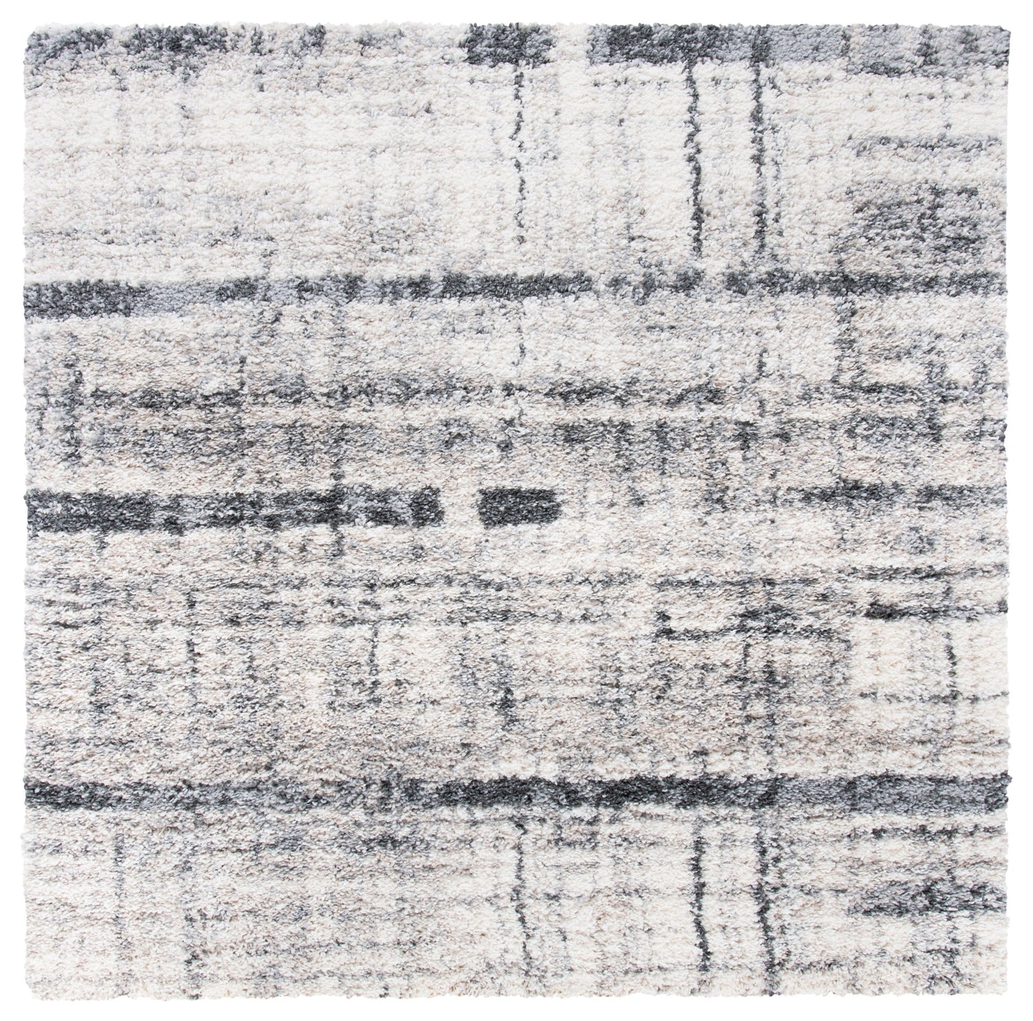 Safavieh Fontana Shag Fnt855A Ivory/Grey Rug - Safavieh - fnt855a - 7sq