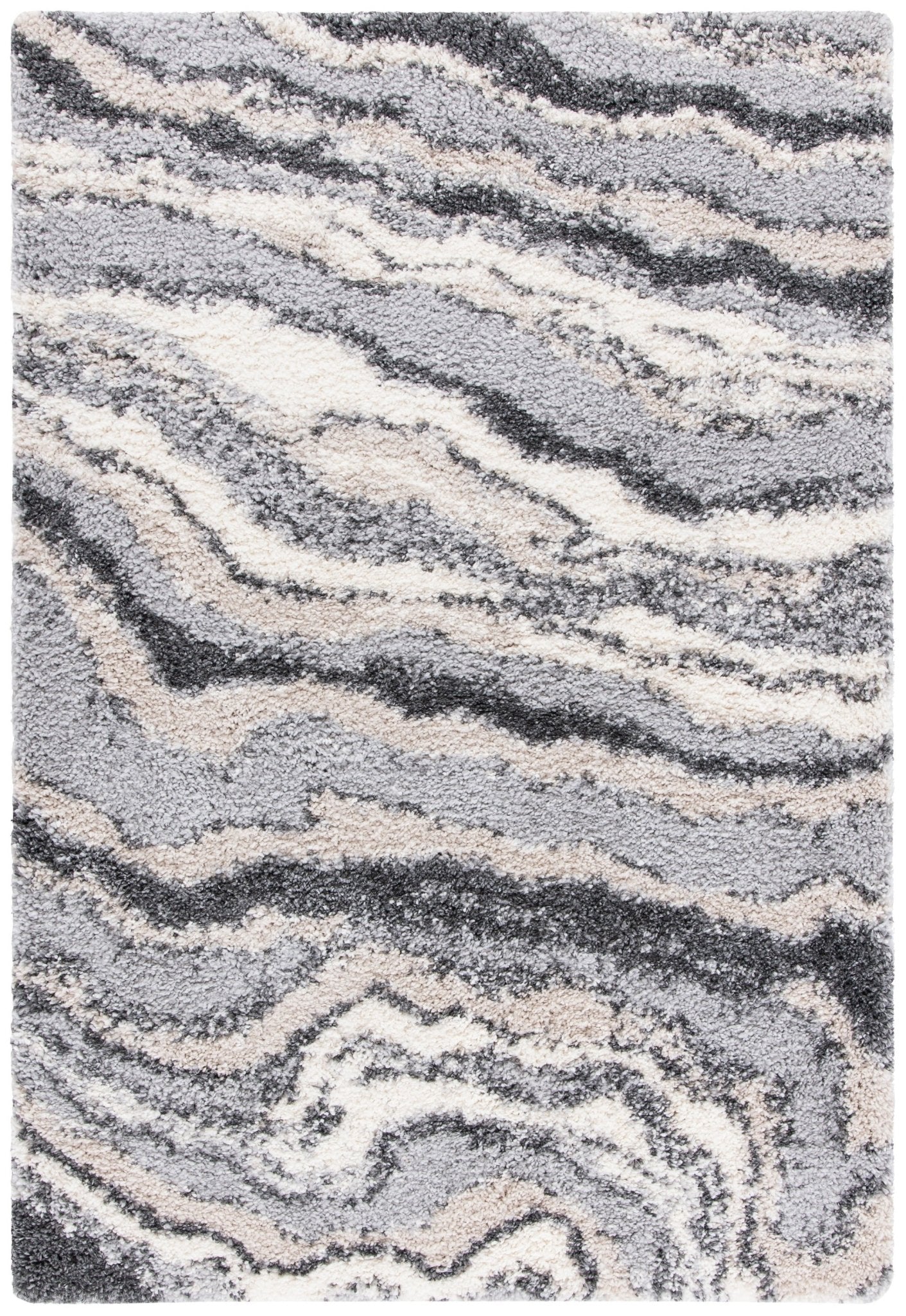 Safavieh Fontana Shag Fnt865F Grey/Ivory Rugs - Safavieh - fnt865f - 4