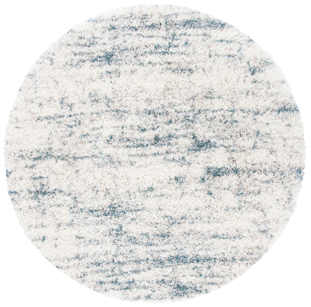 Safavieh Fontana Shag Fnt873A Ivory/Teal Rugs - Safavieh - fnt873a - 7r
