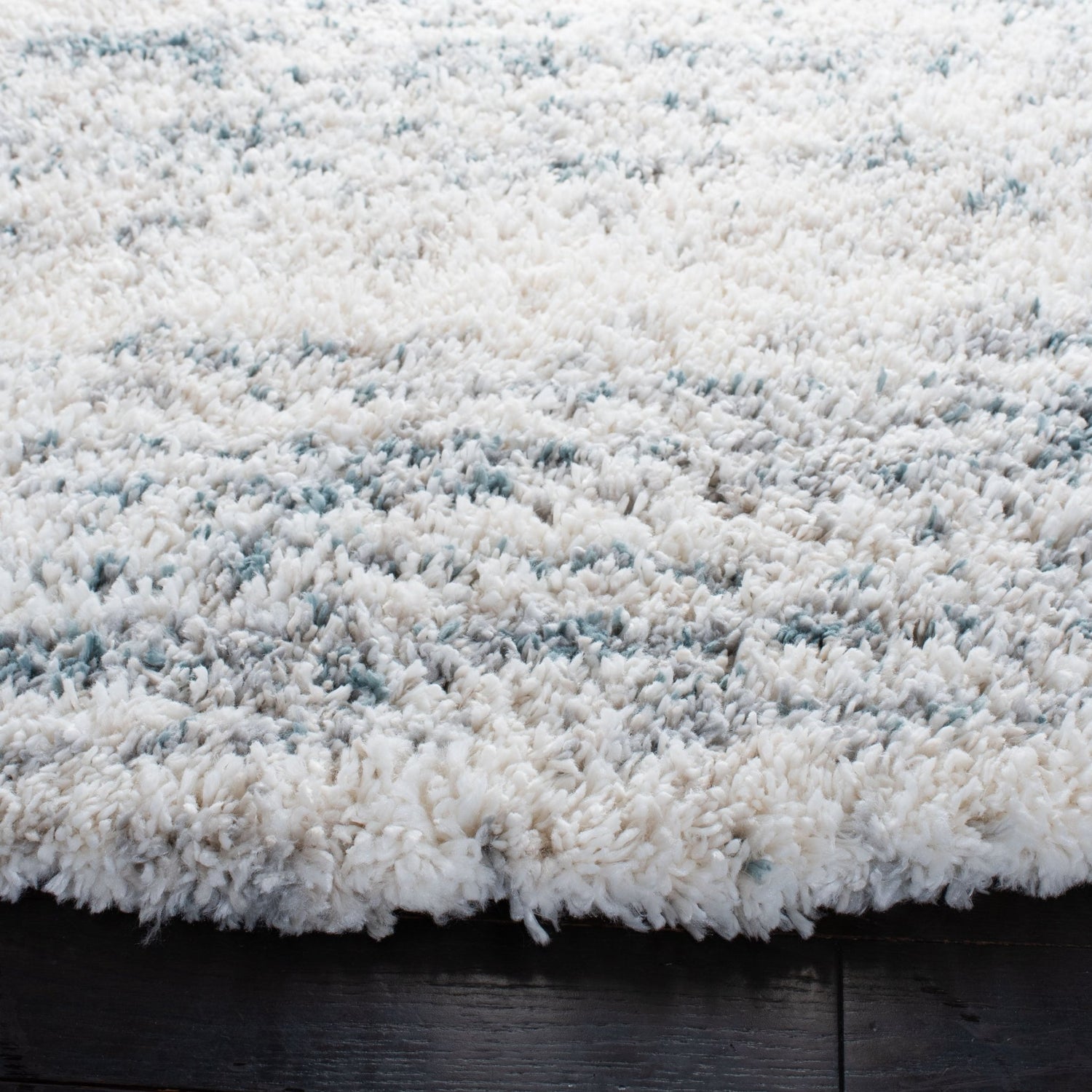 Safavieh Fontana Shag Fnt873A Ivory/Teal Rugs - Safavieh - fnt873a - 7r