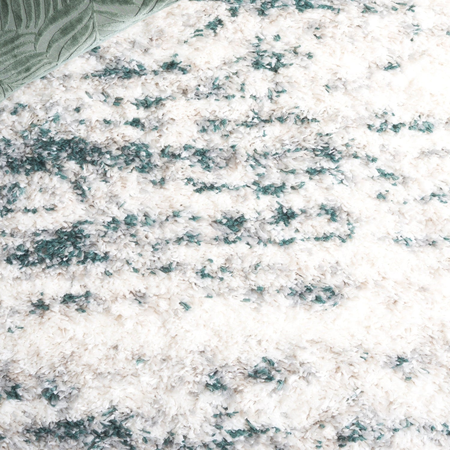 Safavieh Fontana Shag Fnt873B Ivory/Green Rug - Safavieh - fnt873b - 7r