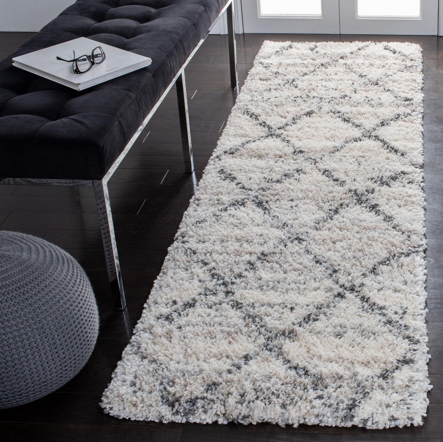 Safavieh Fontana Shag Fnt886F Grey/Ivory Rugs - Safavieh - fnt886f - 7r