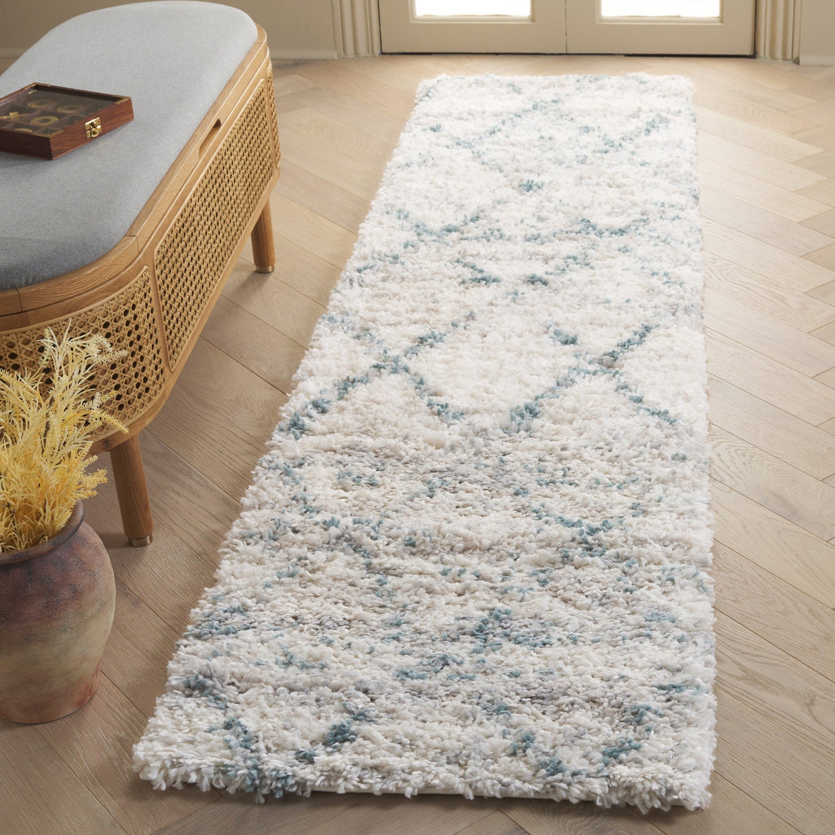 Safavieh Fontana Shag Fnt886J Turquoise/Ivory Rug - Safavieh - fnt886j - 3