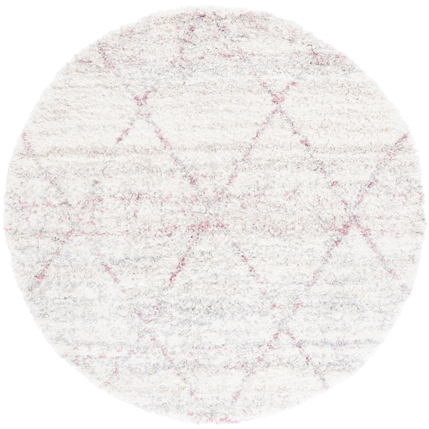 Safavieh Fontana Shag Fnt886U Pink/Ivory Rug - Safavieh - fnt886u - 7r