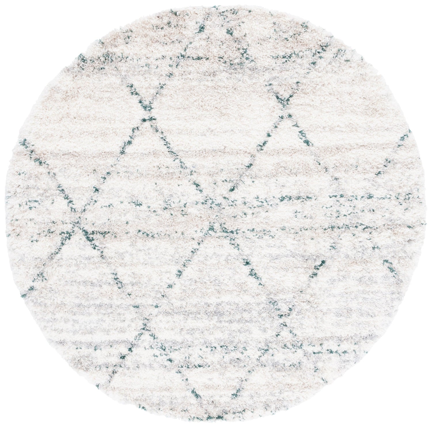 Safavieh Fontana Shag Fnt886Y Green/Ivory Rug - Safavieh - fnt886y - 7r