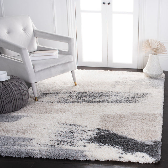 Safavieh Fontana Shag Fnt892A Ivory/Grey Rugs - Safavieh - fnt892a - 4