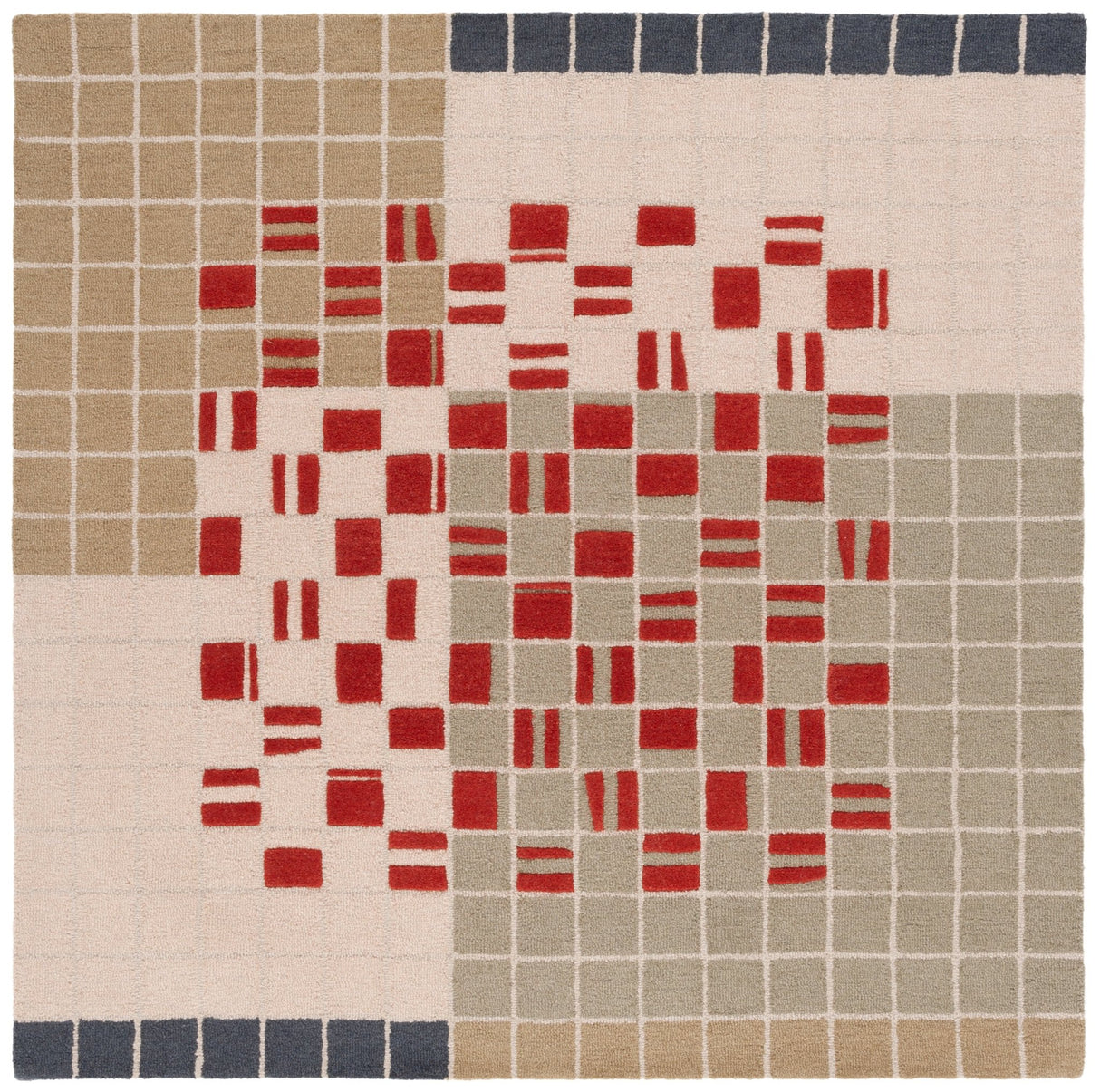 Safavieh Genre Gre206F Grey/Red Rug - Safavieh - gre206f - 28