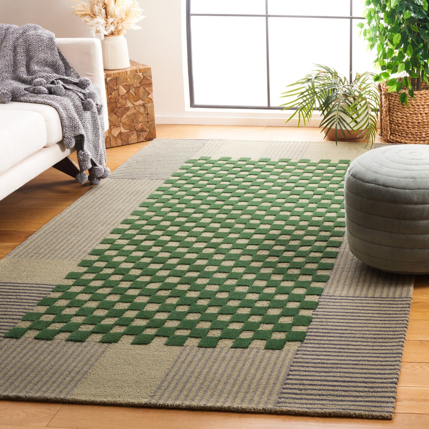 Safavieh Genre Gre207F Grey/Green Rug - Safavieh - gre207f - 3