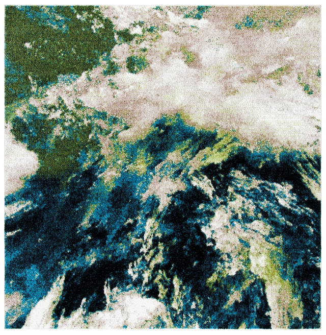 Safavieh Glacier Gla123M Navy/Green Rugs - Safavieh - gla123m - 3sq