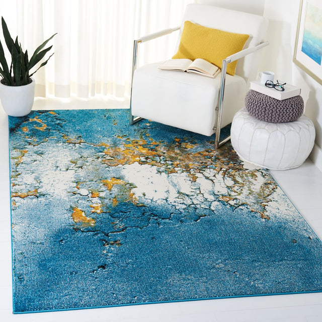 Safavieh Glacier Gla125M Blue/Gold Rugs - Safavieh - gla125m - 3