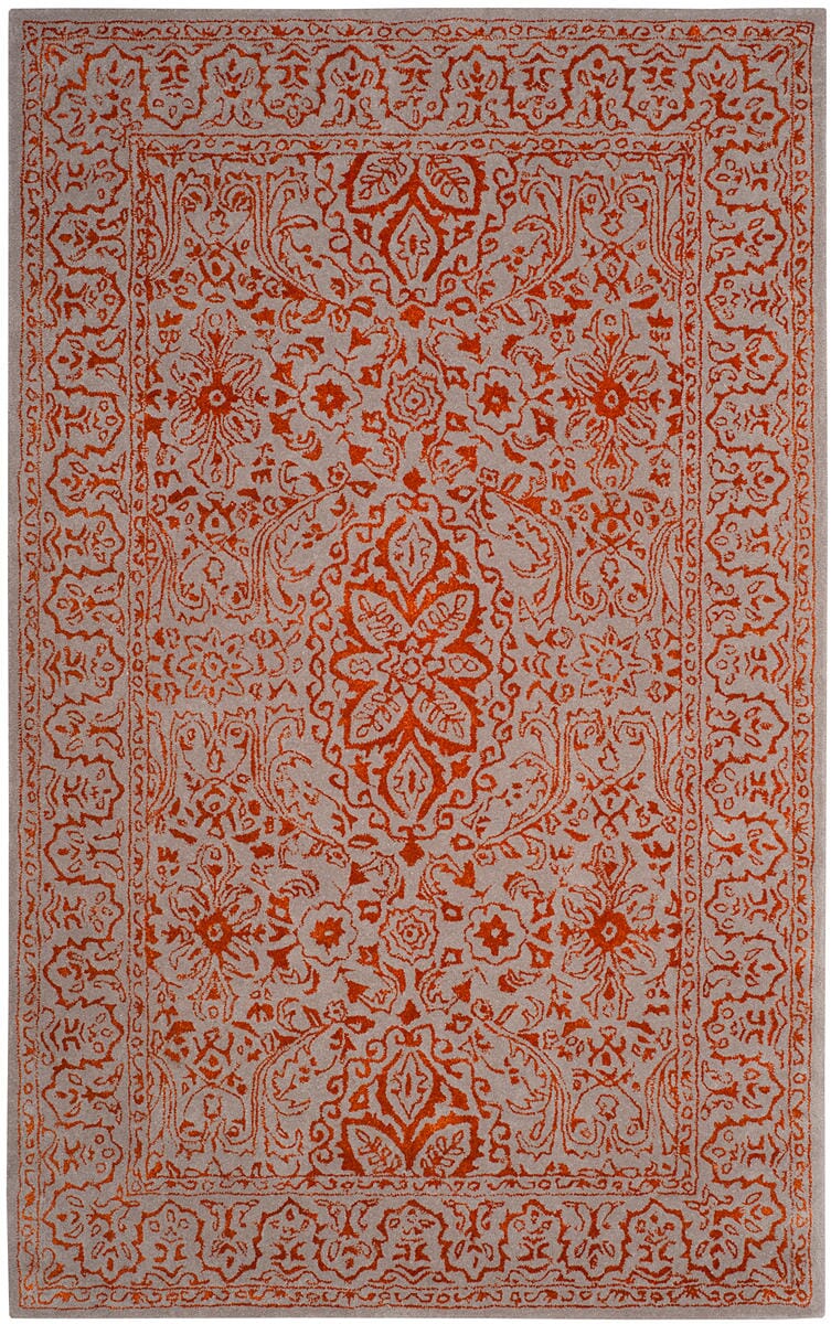 Safavieh Glamour Glm516G Grey / Rust Rugs - Safavieh - glm516g - 3
