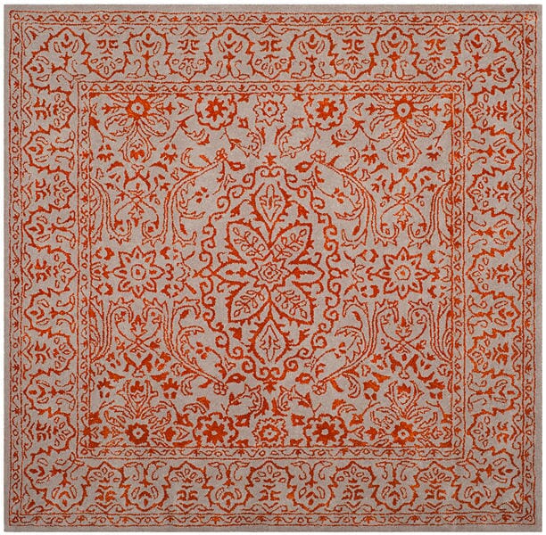 Safavieh Glamour Glm516G Grey / Rust Rugs - Safavieh - glm516g - 3