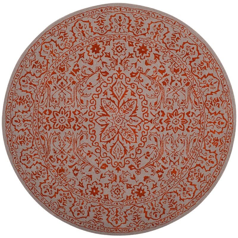 Safavieh Glamour Glm516G Grey / Rust Rugs - Safavieh - glm516g - 6r