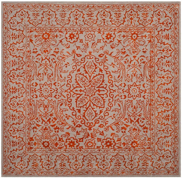 Safavieh Glamour Glm516G Grey / Rust Rugs - Safavieh - glm516g - 6sq