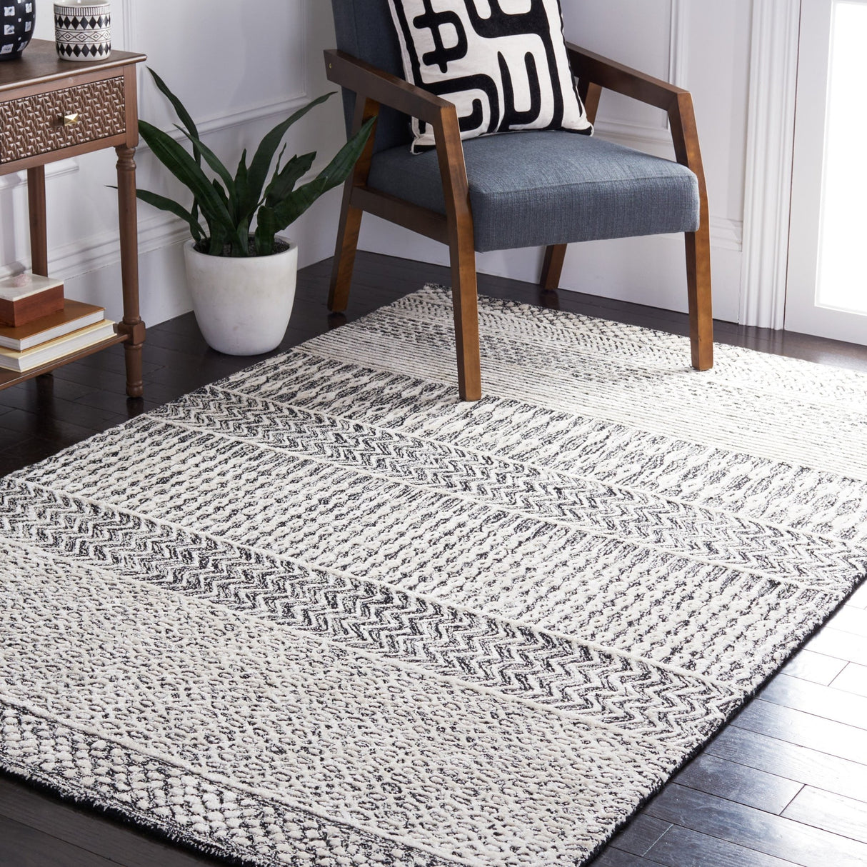 Safavieh Glamour Glm538H Charcoal/Ivory Rug - Safavieh - glm538h - 3