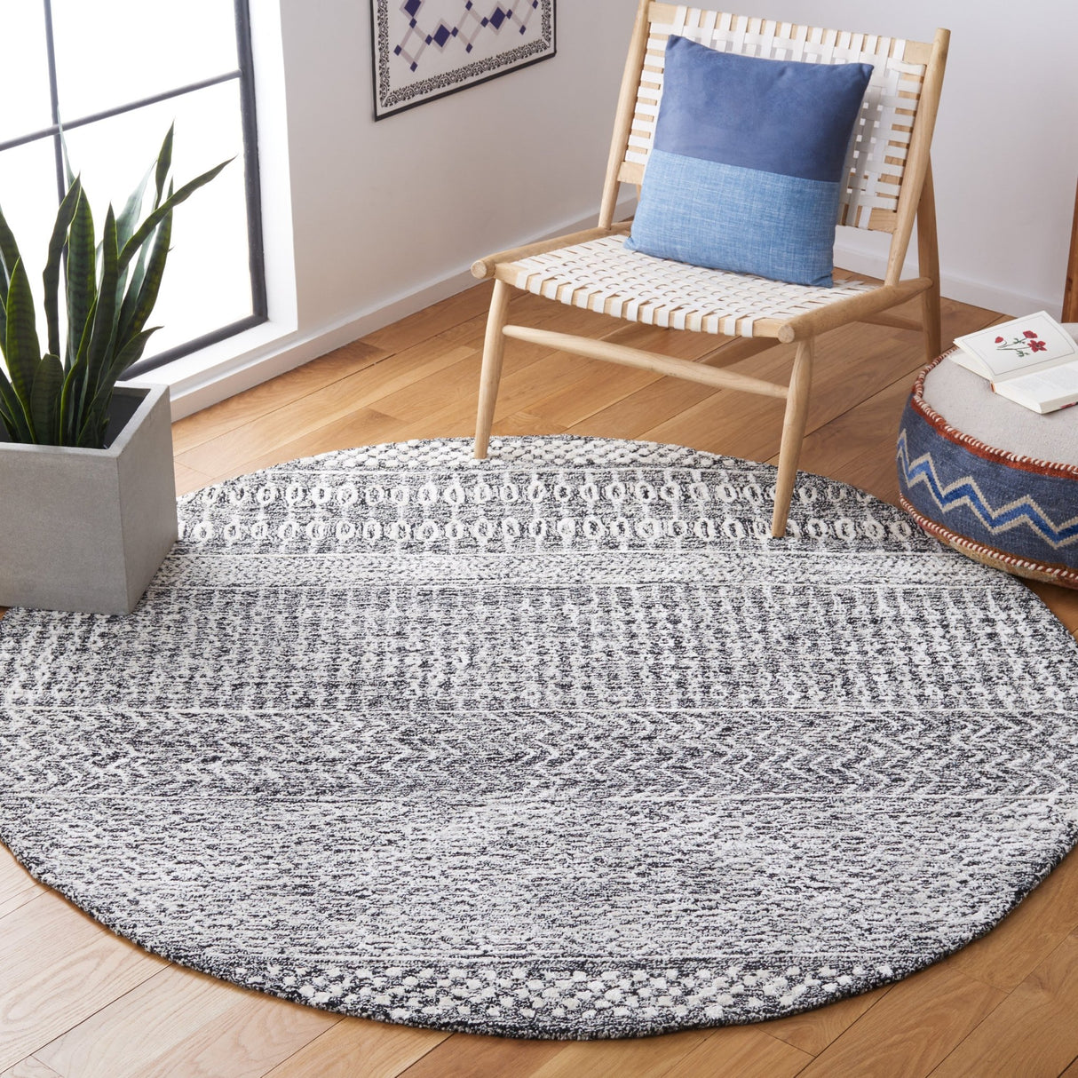 Safavieh Glamour Glm538H Charcoal/Ivory Rug - Safavieh - glm538h - 6r