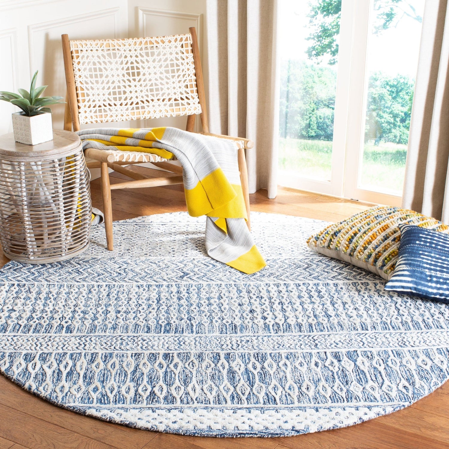 Safavieh Glamour Glm538N Navy/Ivory Rug - Safavieh - glm538n - 6r