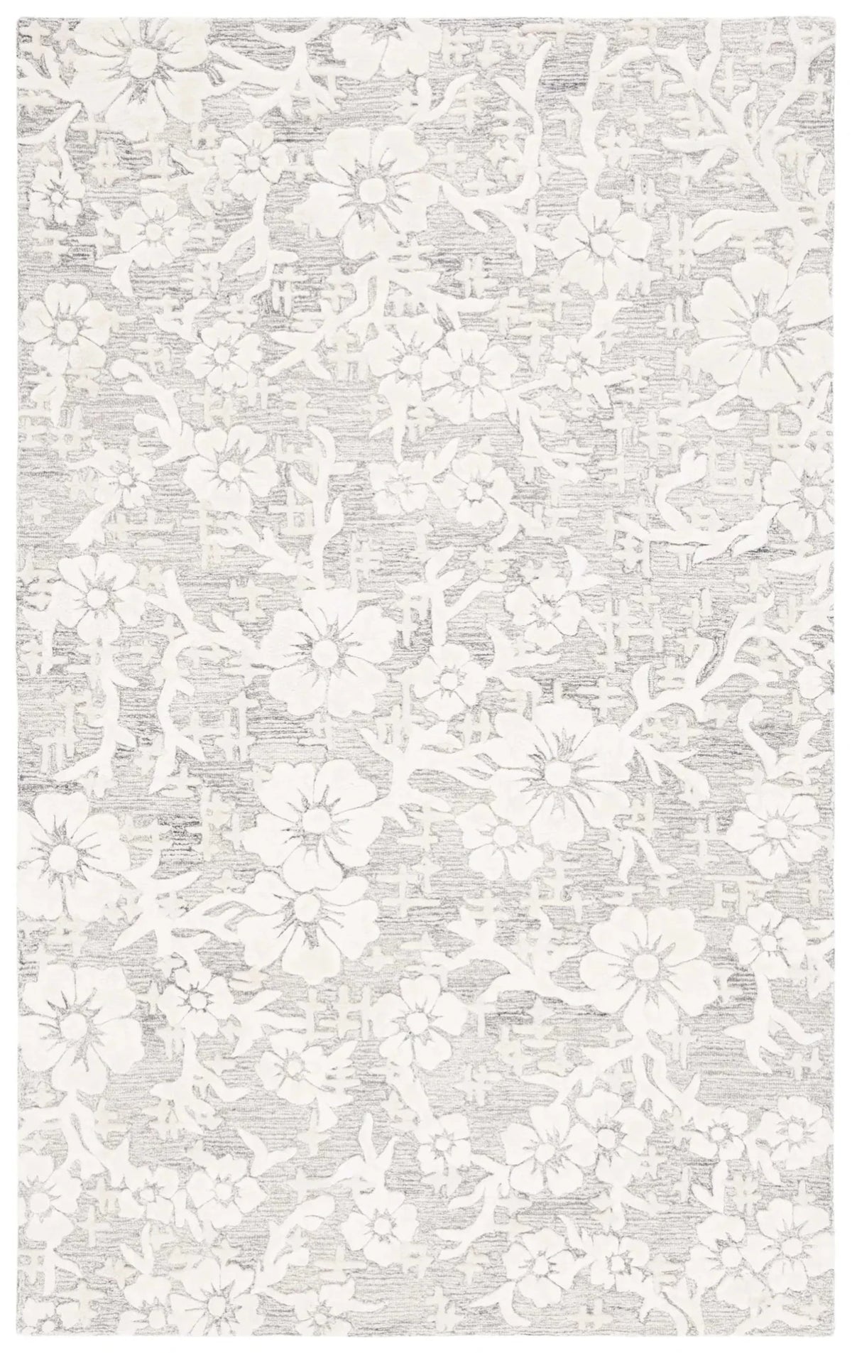 Safavieh Glamour 4'-0" x 6'-0" Rug in Grey / Ivory