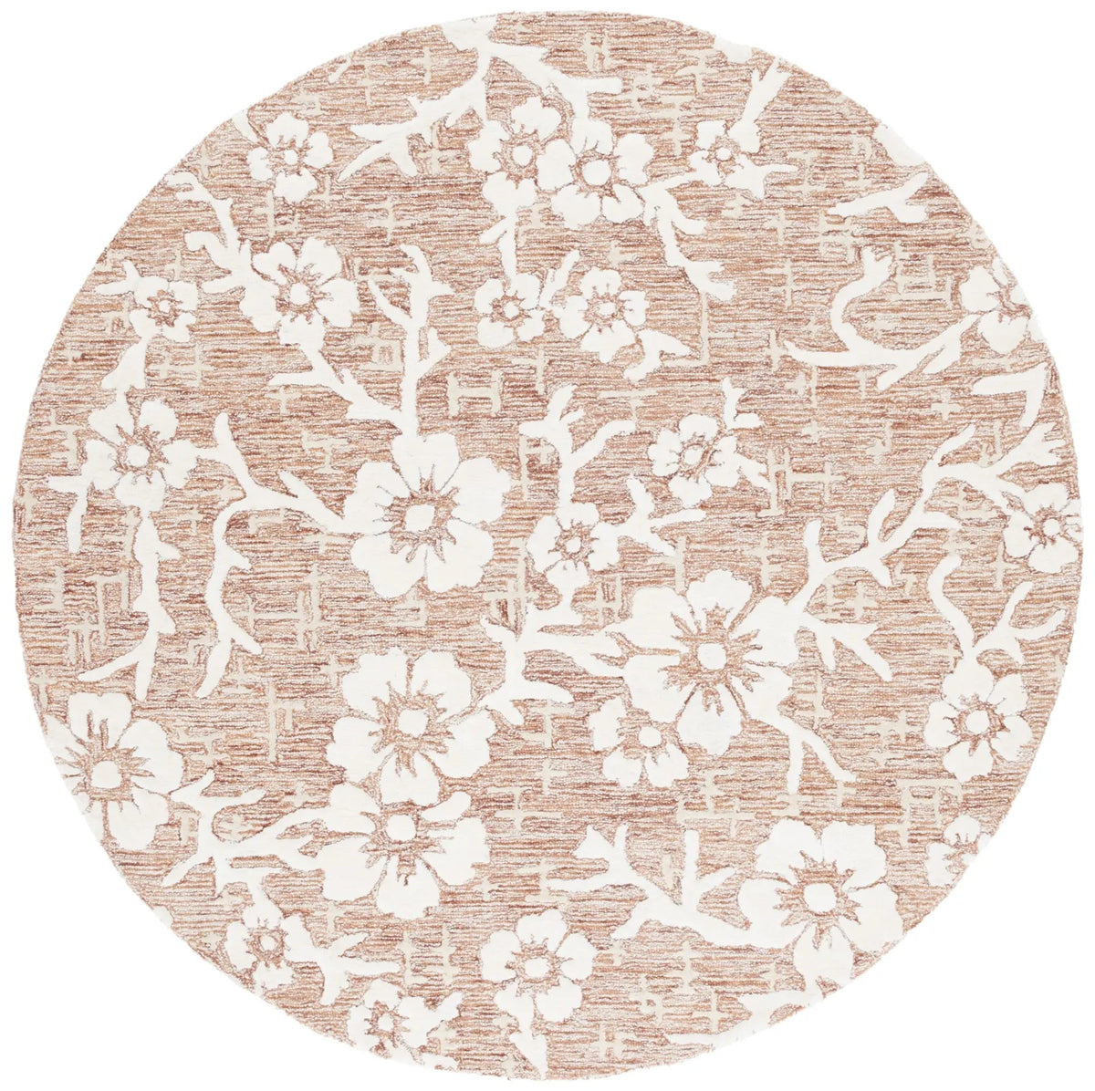 Safavieh Glamour 6'-0" x 6'-0" Rug in Rust / Ivory
