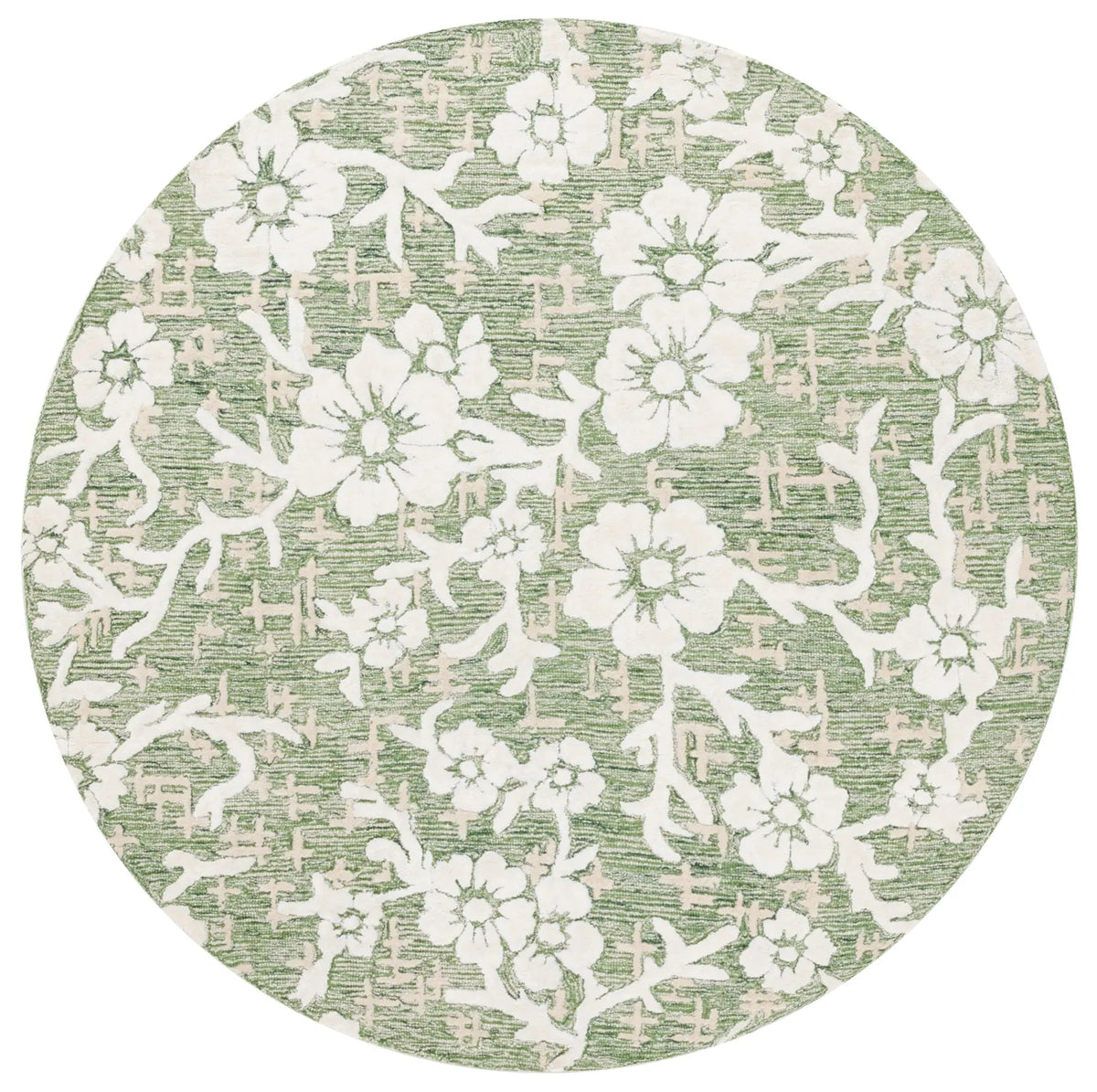 Safavieh Glamour 6'-0" x 6'-0" Rug in Green / Ivory
