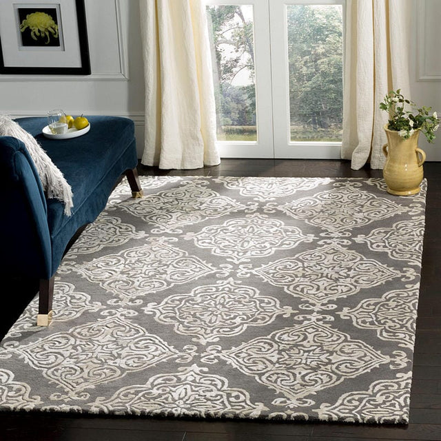 Safavieh Glamour Glm568D Dark Grey / Ivory Rugs - Safavieh - glm568d - 2
