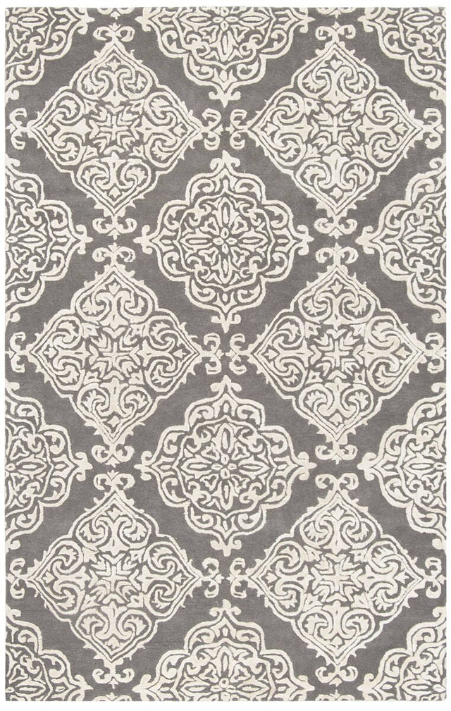 Safavieh Glamour Glm568D Dark Grey / Ivory Rugs - Safavieh - glm568d - 2