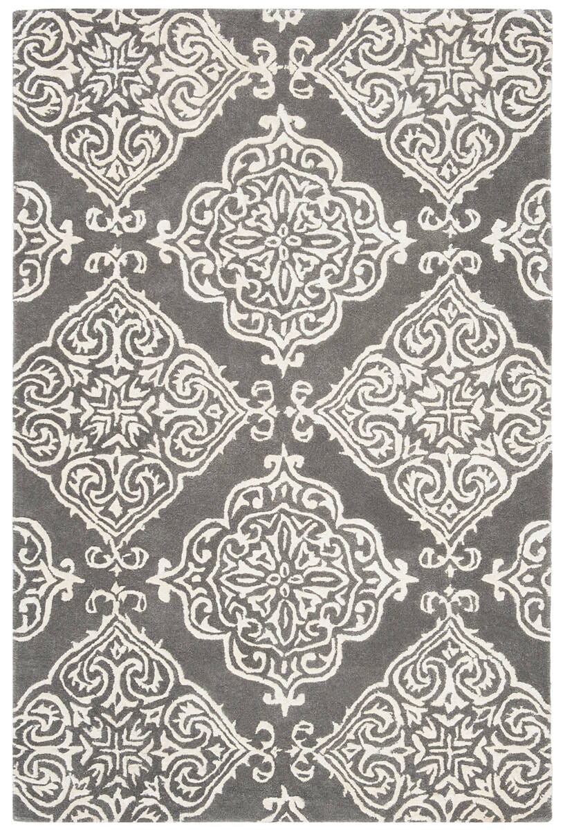 Safavieh Glamour Glm568D Dark Grey / Ivory Rugs - Safavieh - glm568d - 6r