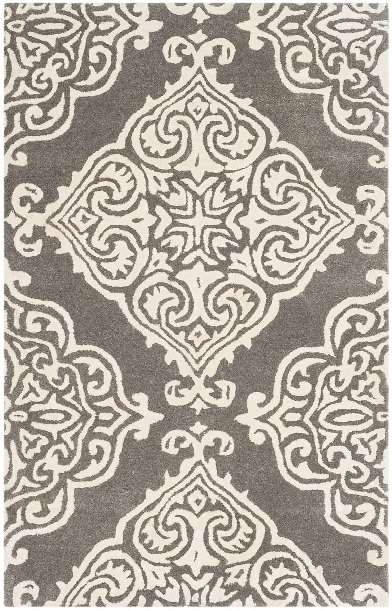 Safavieh Glamour Glm568D Dark Grey / Ivory Rugs - Safavieh - glm568d - 6r
