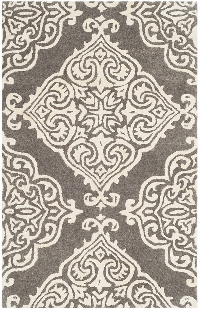 Safavieh Glamour Glm568D Dark Grey / Ivory Rugs - Safavieh - glm568d - 6r