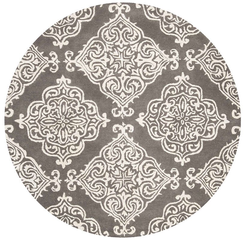 Safavieh Glamour Glm568D Dark Grey / Ivory Rugs - Safavieh - glm568d - 6r