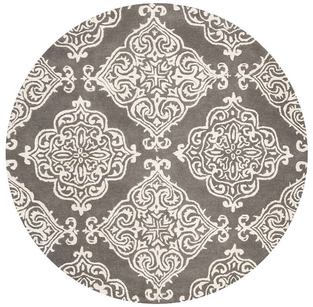 Safavieh Glamour Glm568D Dark Grey / Ivory Rugs - Safavieh - glm568d - 6r