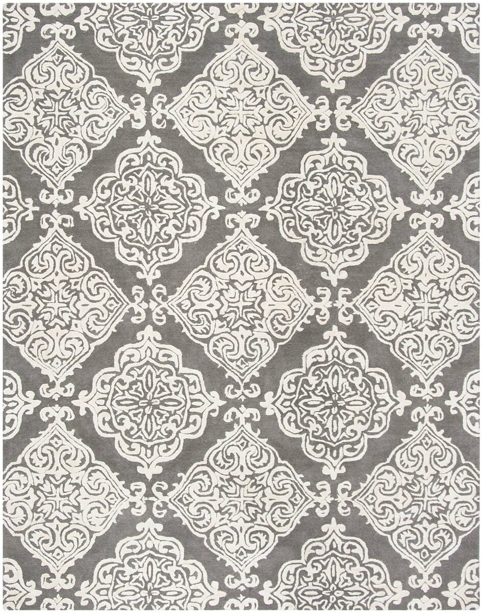 Safavieh Glamour Glm568D Dark Grey / Ivory Rugs - Safavieh - glm568d - 6r