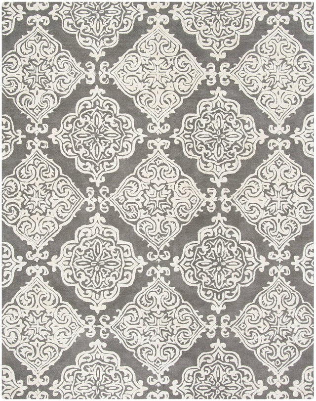 Safavieh Glamour Glm568D Dark Grey / Ivory Rugs - Safavieh - glm568d - 6r