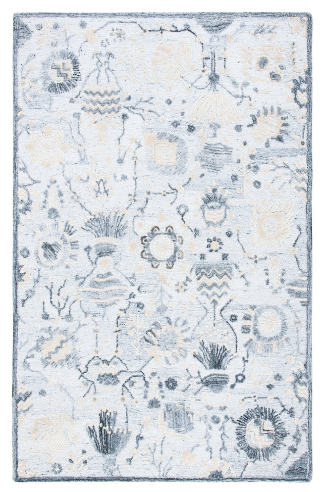 Safavieh Glamour Glm569A Ivory/Grey Rugs - Safavieh - glm569a - 4
