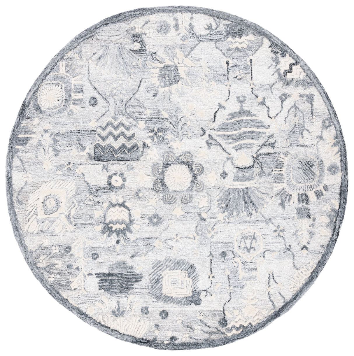 Safavieh Glamour Glm569A Ivory/Grey Rugs - Safavieh - glm569a - 6r