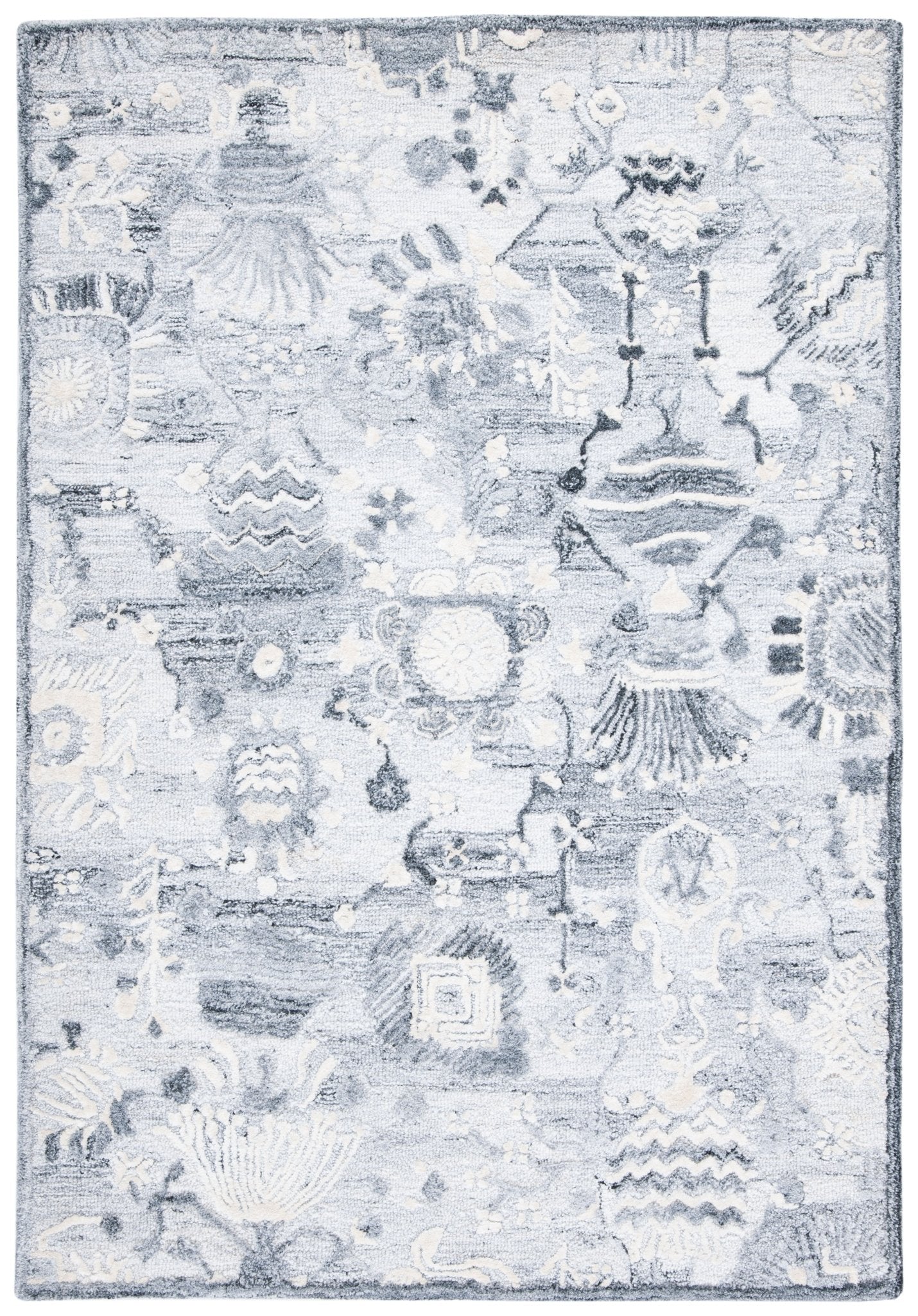 Safavieh Glamour Glm569A Ivory/Grey Rugs - Safavieh - glm569a - 6r