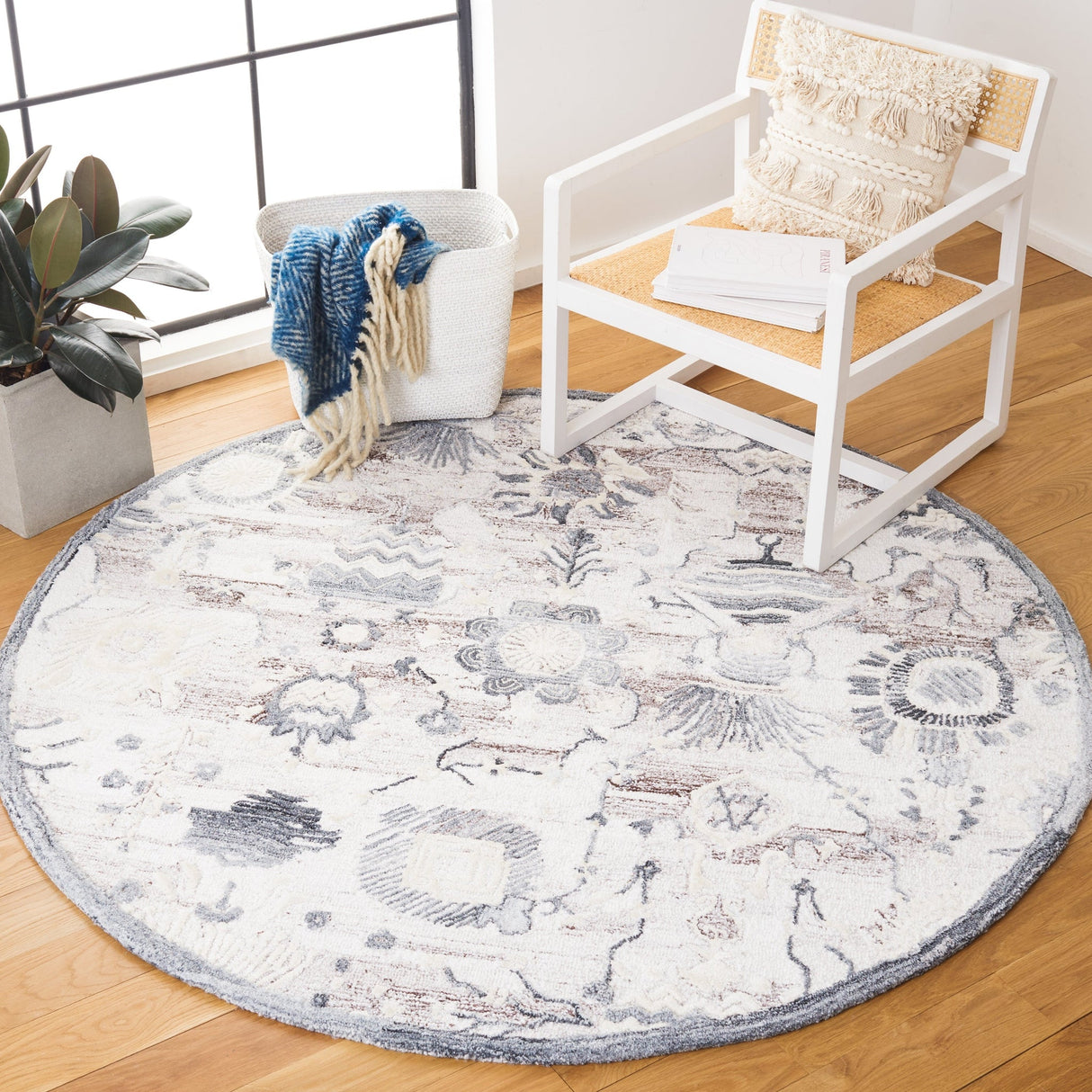 Safavieh Glamour Glm569E Light Brown/Grey Rugs - Safavieh - glm569e - 6r
