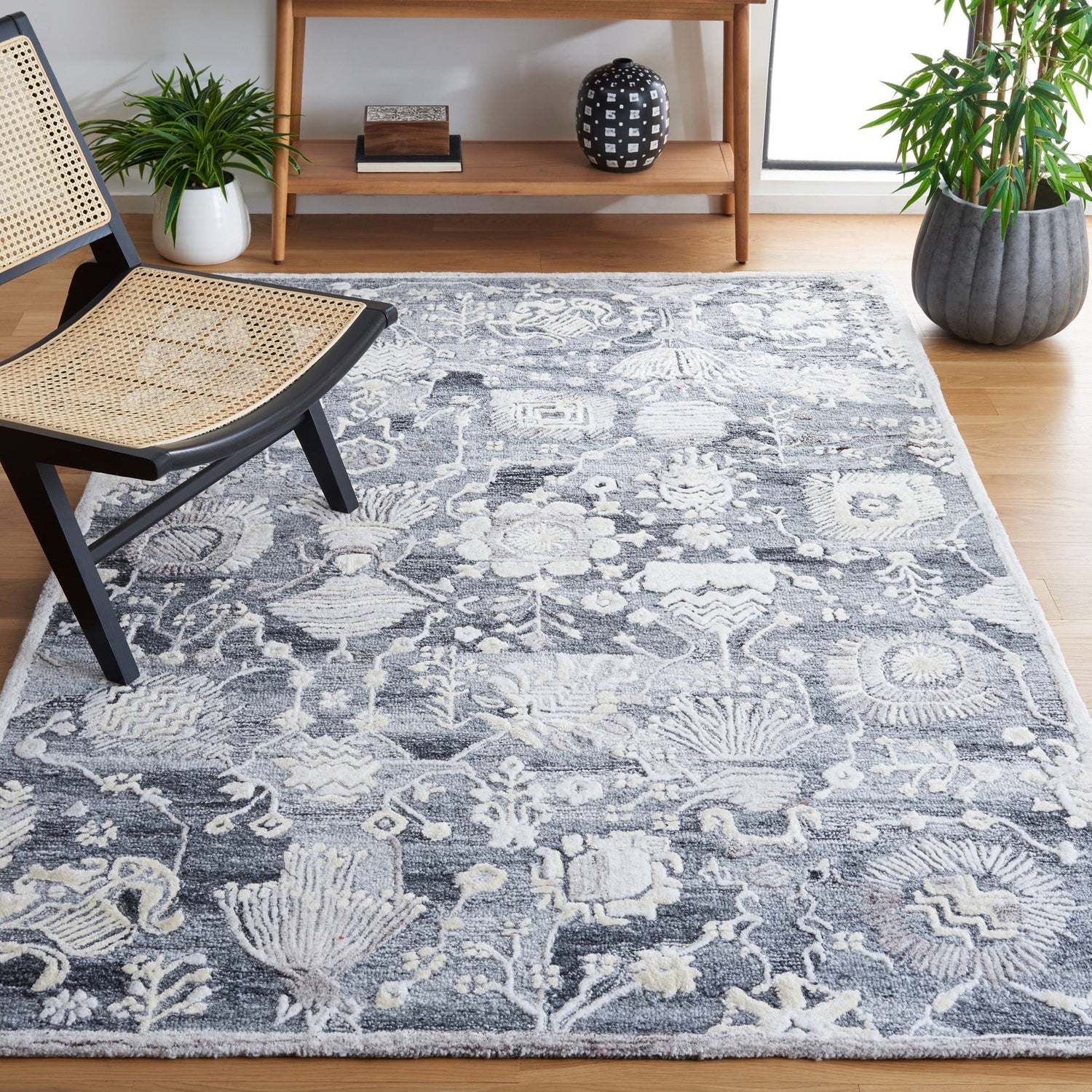 Safavieh Glamour Glm569G Grey/Ivory Rugs - Safavieh - glm569g - 4