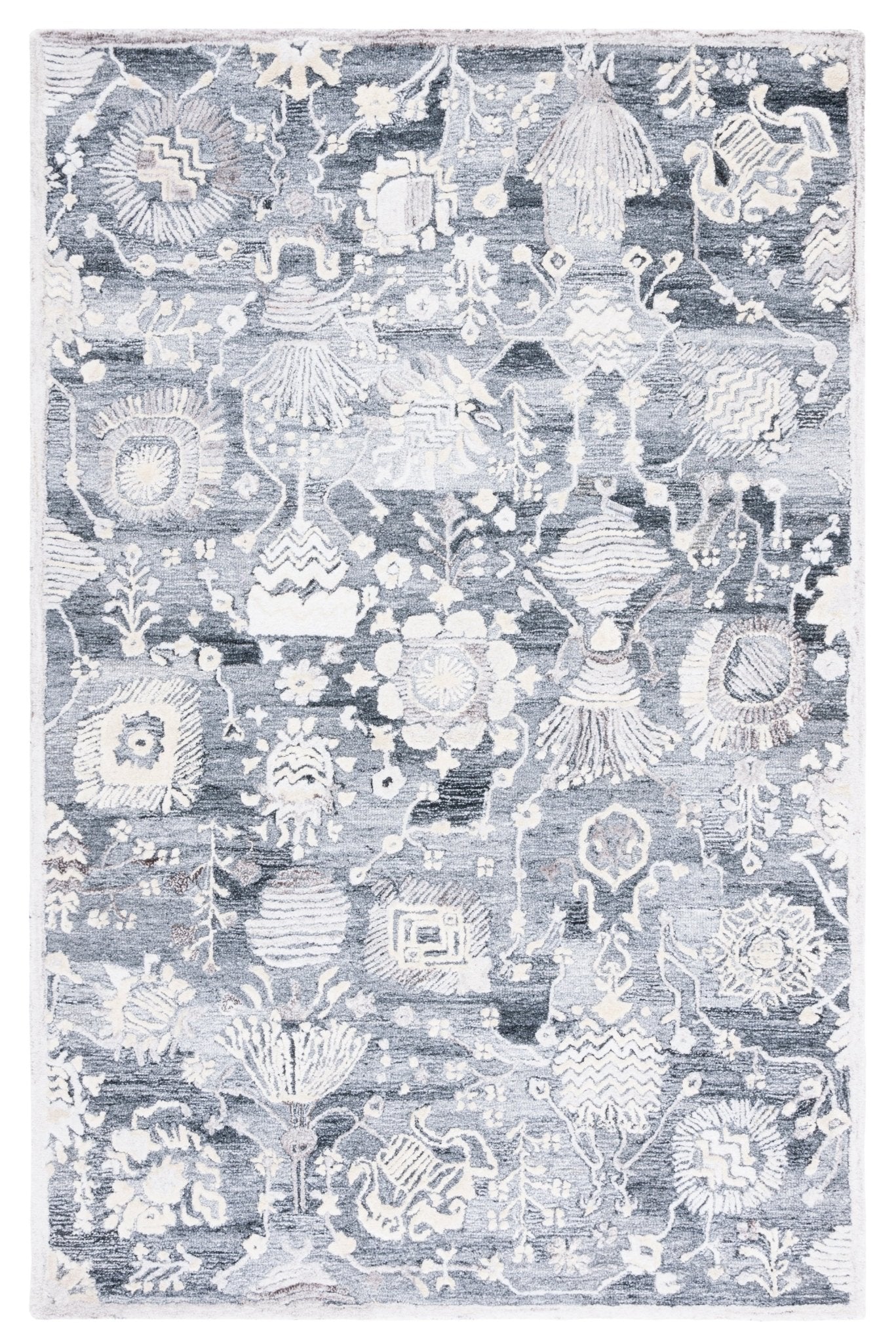 Safavieh Glamour Glm569G Grey/Ivory Rugs - Safavieh - glm569g - 4