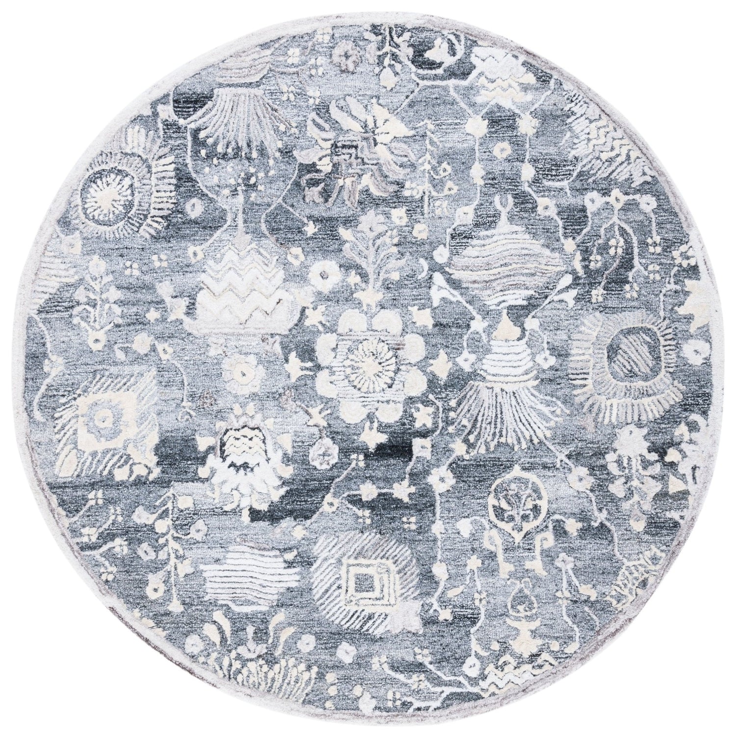 Safavieh Glamour Glm569G Grey/Ivory Rugs - Safavieh - glm569g - 6r