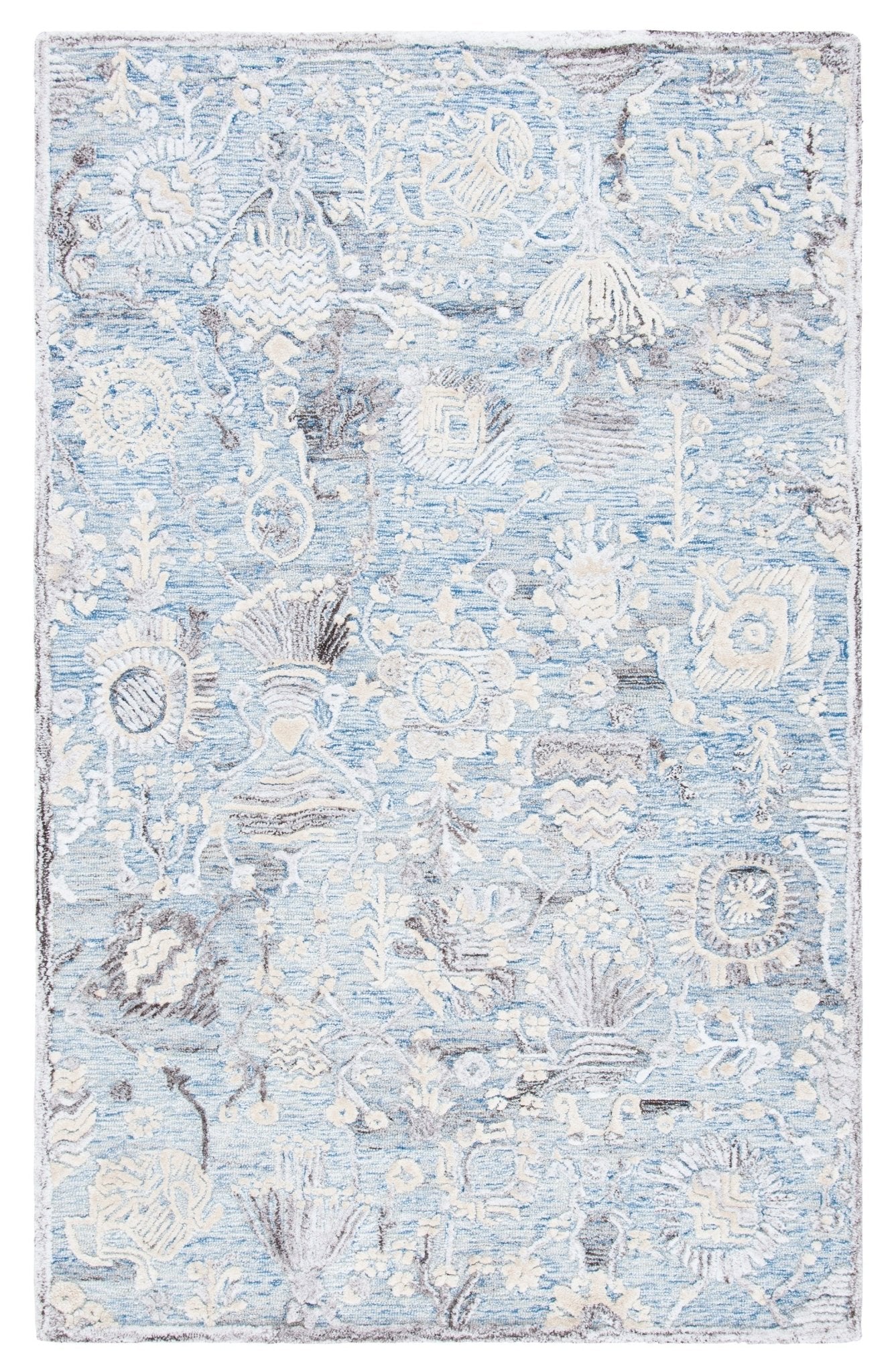 Safavieh Glamour Glm569M Light Blue/Ivory Rugs - Safavieh - glm569m - 4