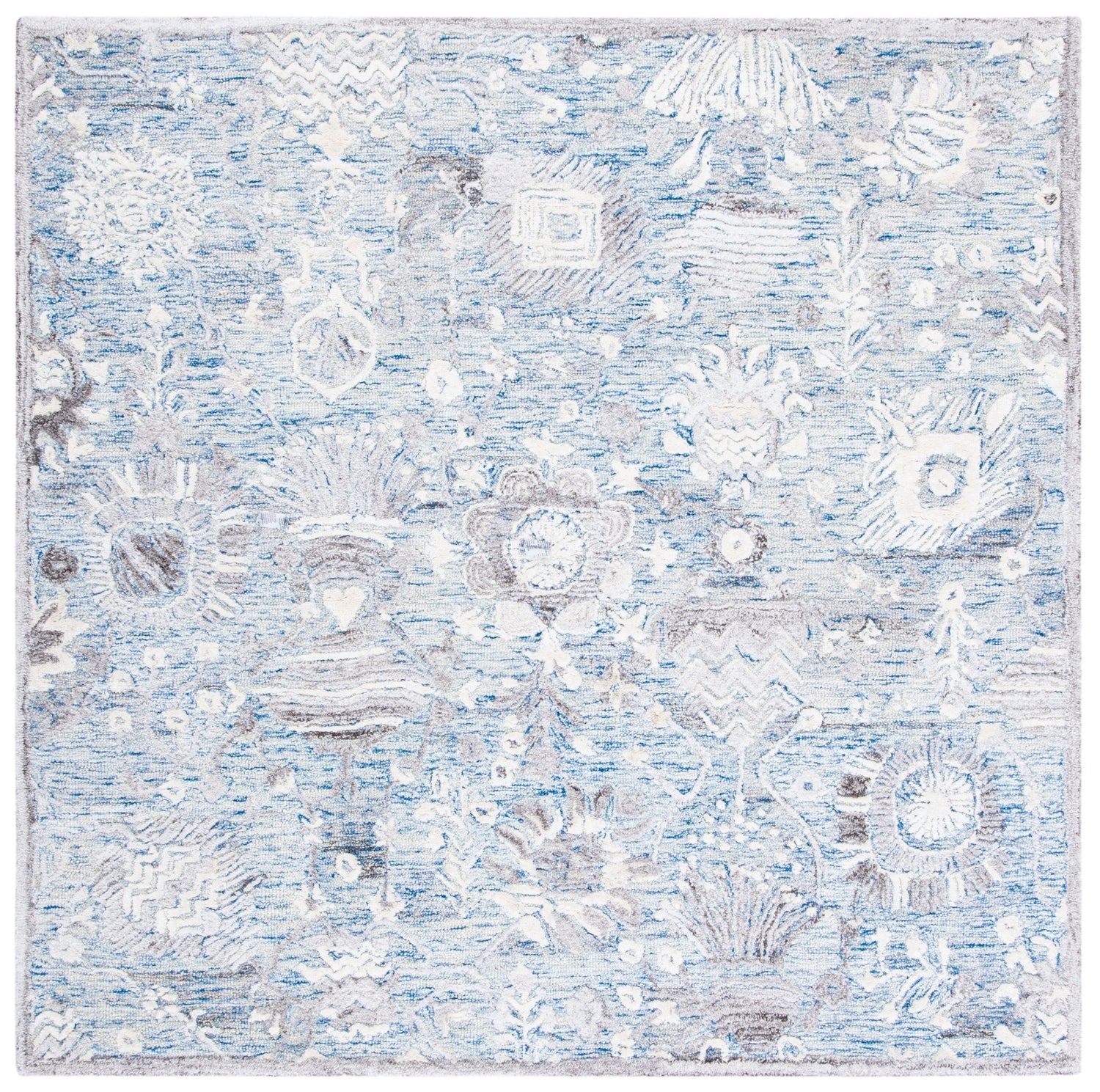 Safavieh Glamour Glm569M Light Blue/Ivory Rugs - Safavieh - glm569m - 6sq