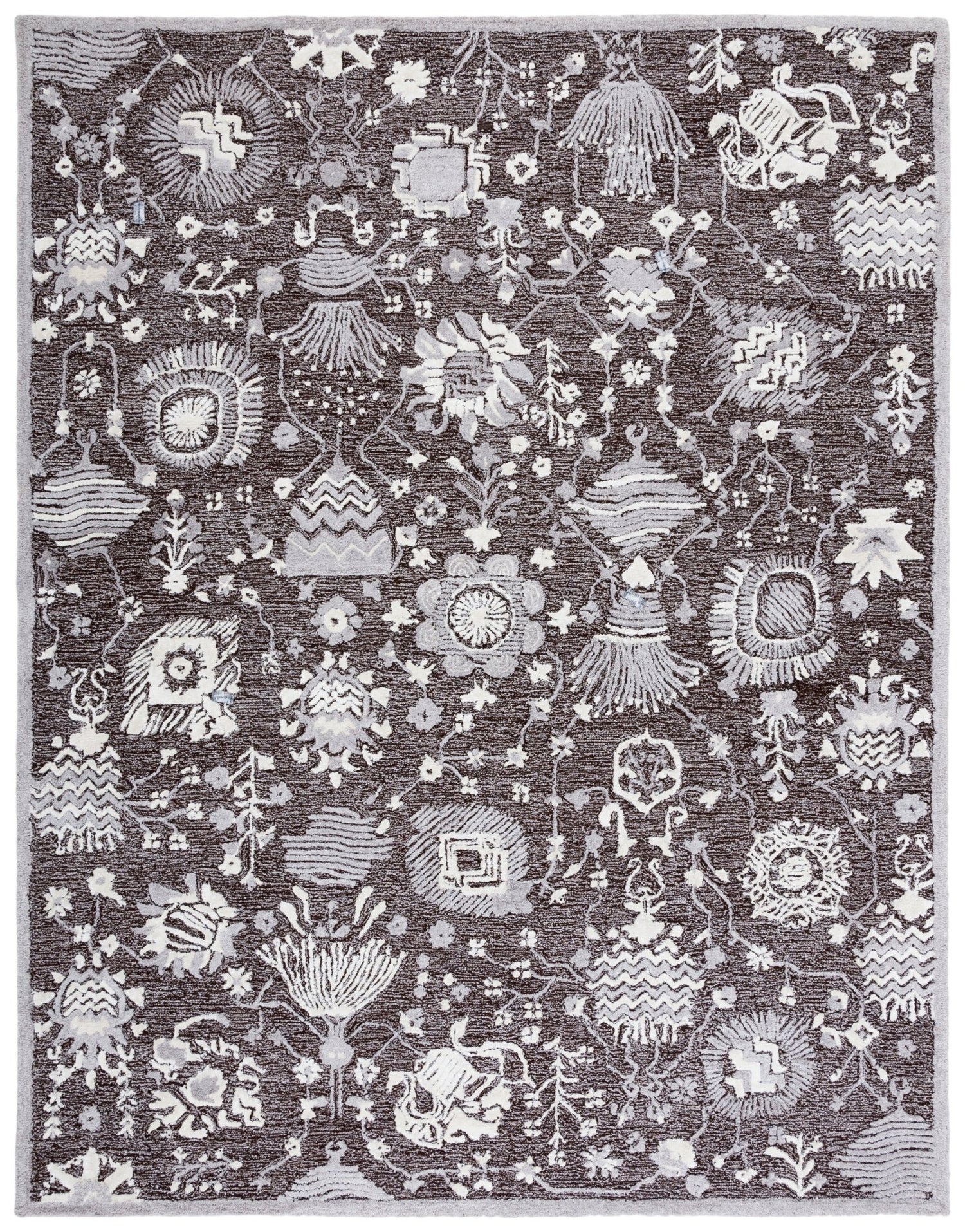 Safavieh Glamour Glm569T Dark Brown/Ivory Rugs - Safavieh - glm569t - 6r