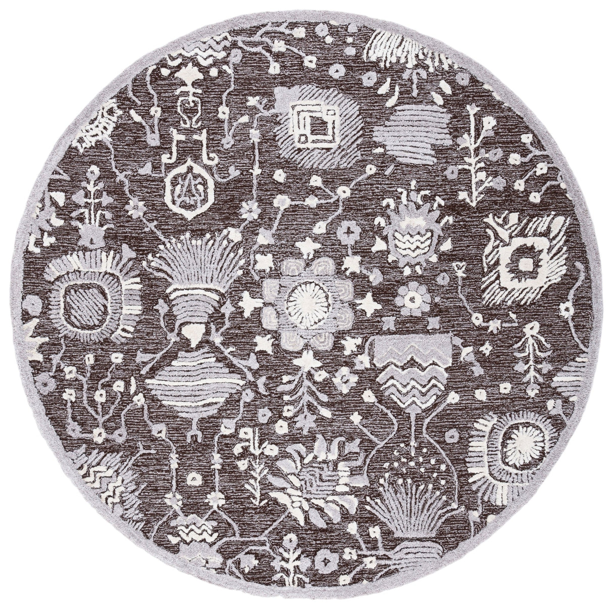 Safavieh Glamour Glm569T Dark Brown/Ivory Rugs - Safavieh - glm569t - 6r