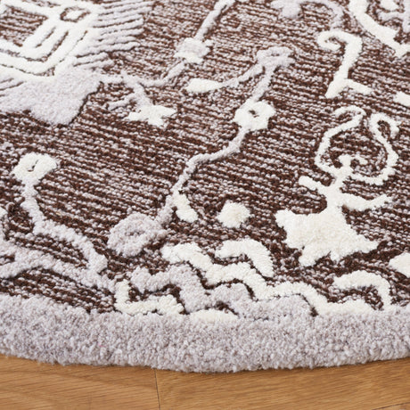Safavieh Glamour Glm569T Dark Brown/Ivory Rugs - Safavieh - glm569t - 6r