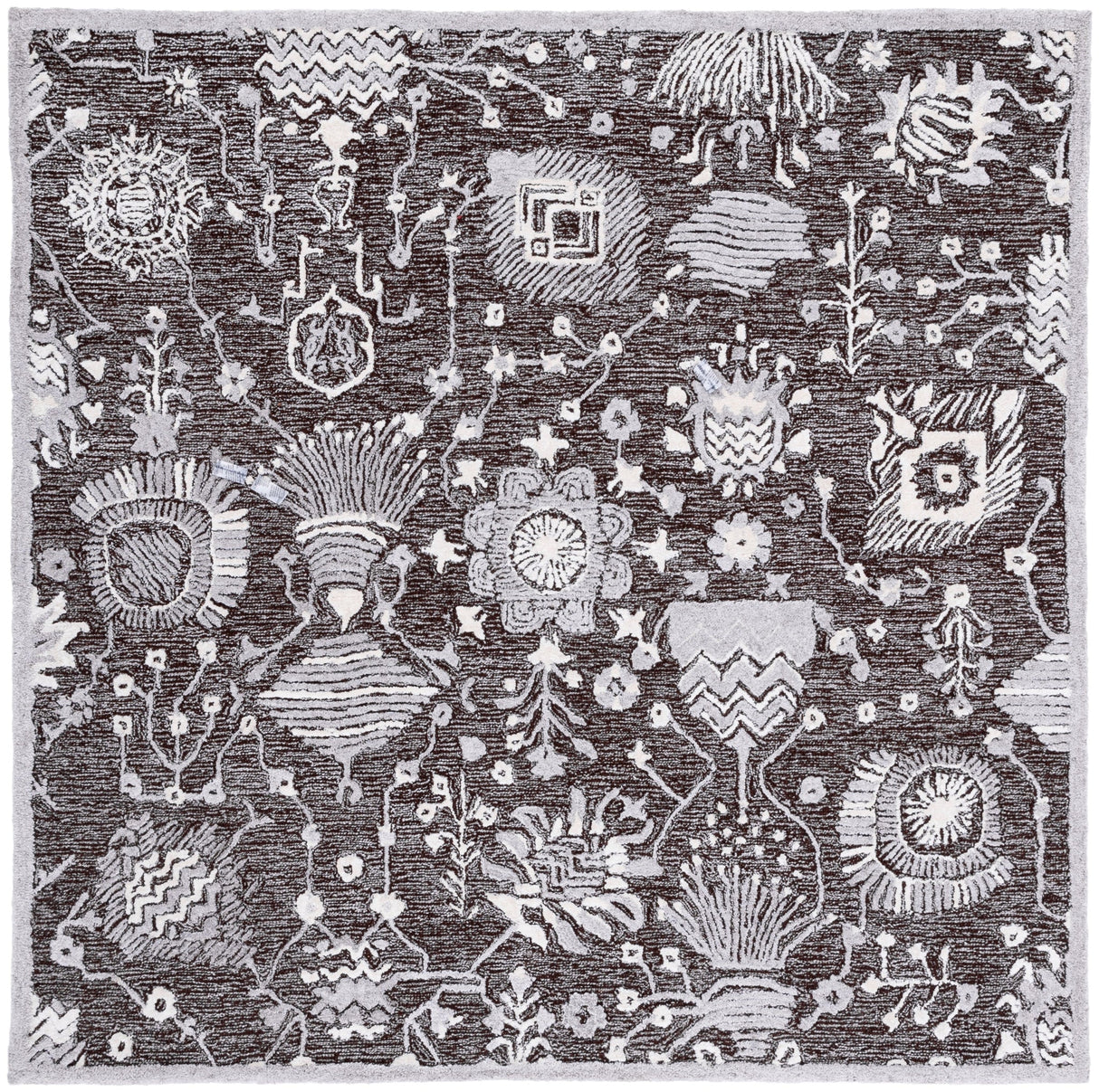 Safavieh Glamour Glm569T Dark Brown/Ivory Rugs - Safavieh - glm569t - 6sq