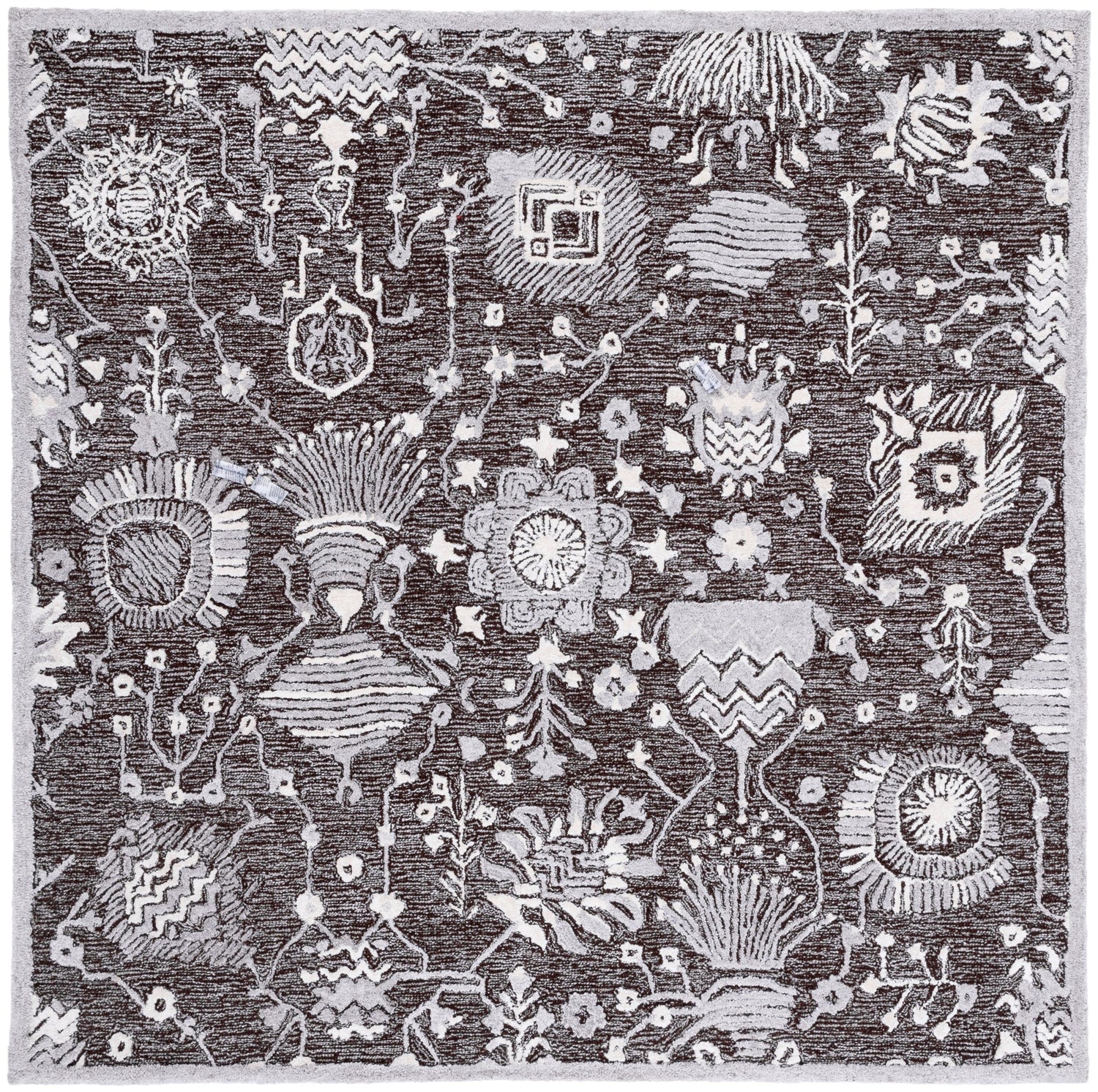 Safavieh Glamour Glm569T Dark Brown/Ivory Rugs - Safavieh - glm569t - 6sq